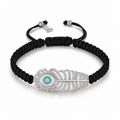 Feather Eye Macrame Bracelet 