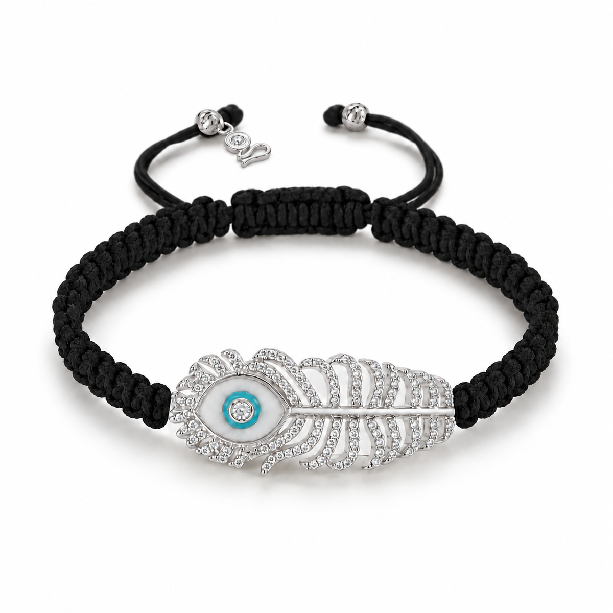 Feather Eye Macrame Bracelet 