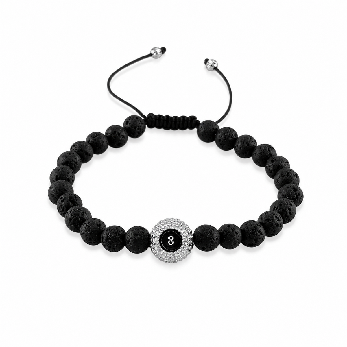 Lava Stone Billiard Ball Bracelet 