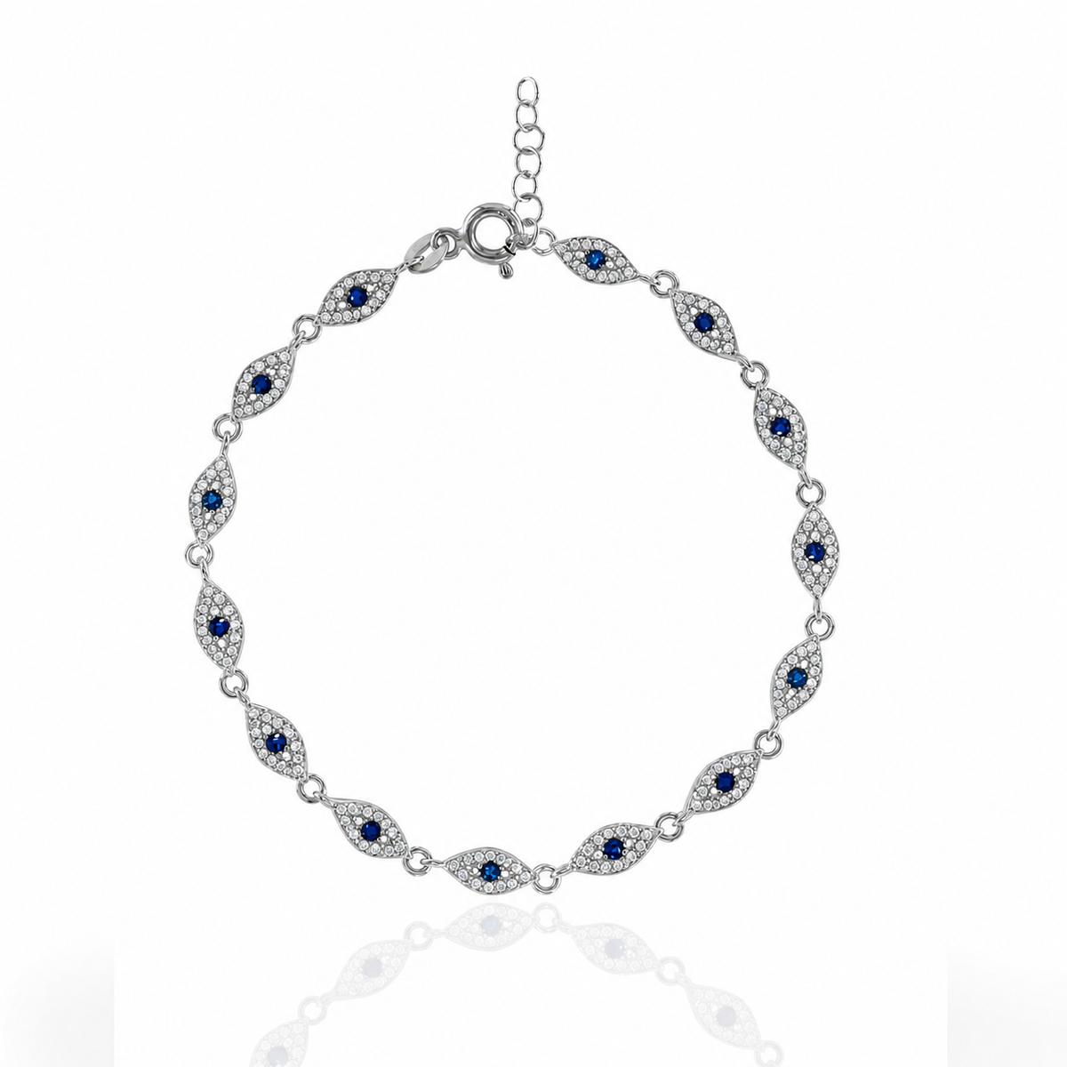 Marquise Eye Silver Bracelet 
