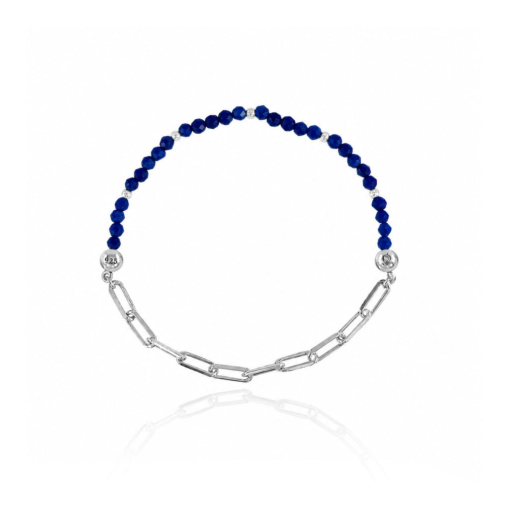 Lapis Lazuli & Forse Art Gümüş Bileklik