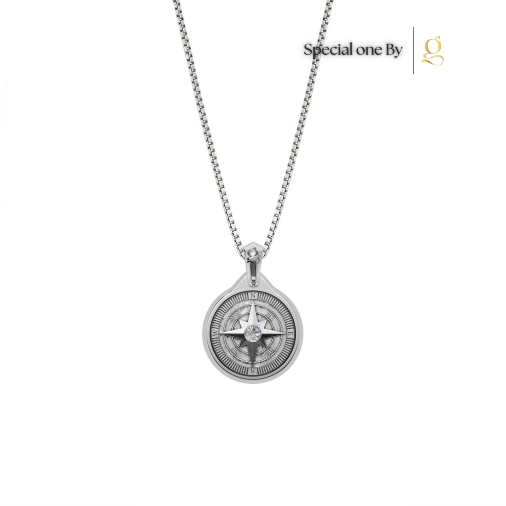 S26® 0.10 Carat Compass Necklace