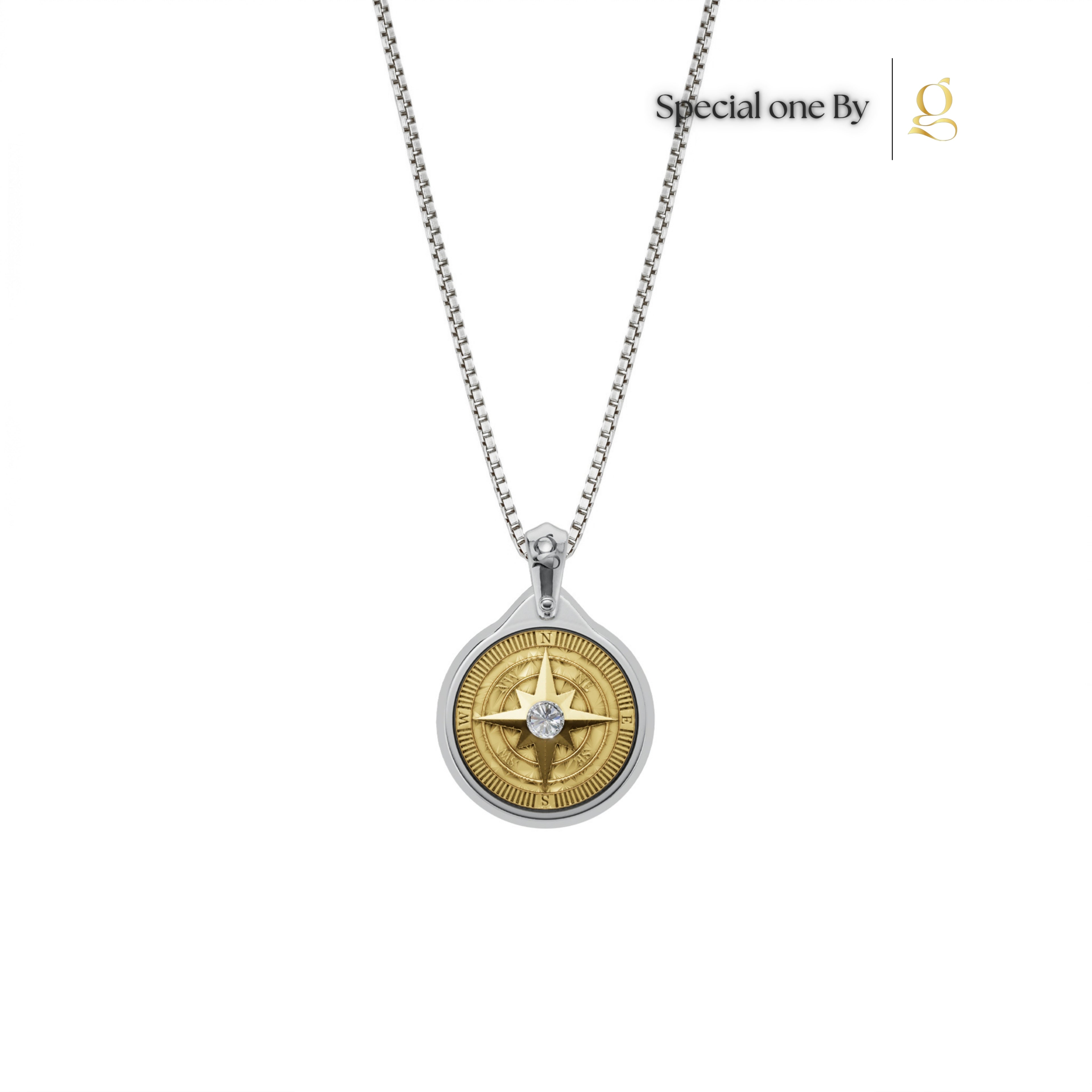 S26® 0.10 Carat Compass Necklace