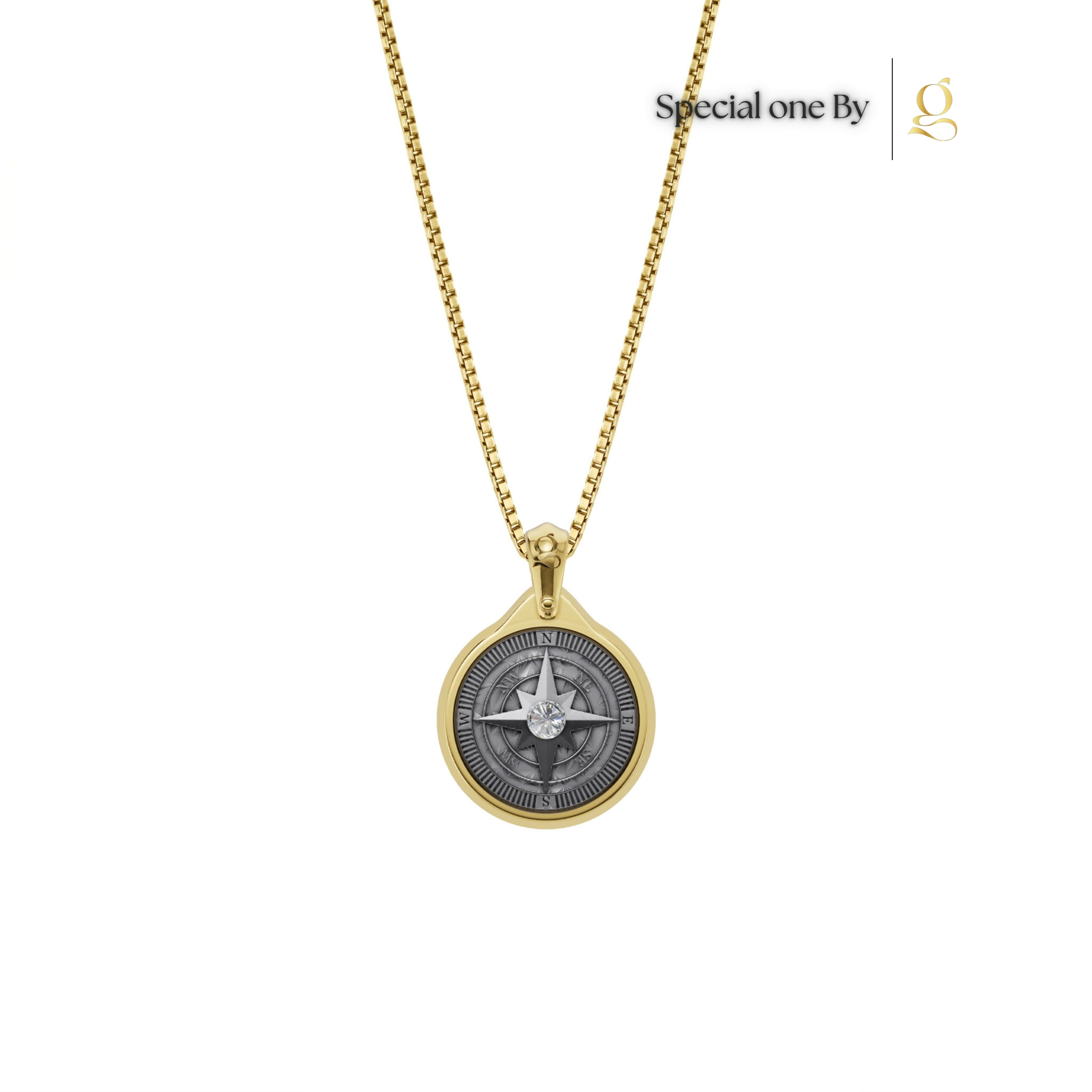 S26® 0.10 Carat Compass Necklace
