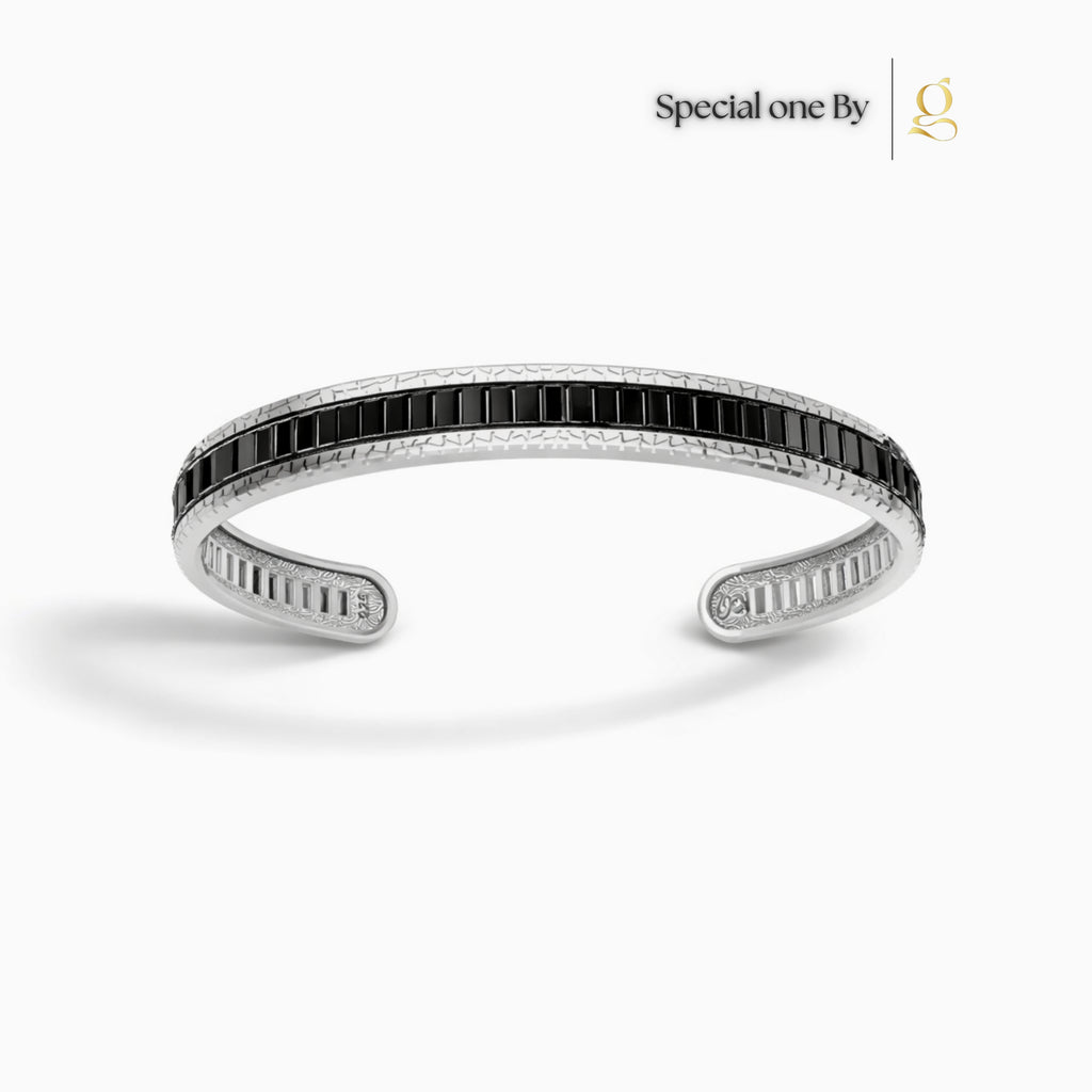 Snake Skin Design Silver Cuff Bracelet
