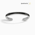 Snake Skin Design Silver Cuff Bracelet