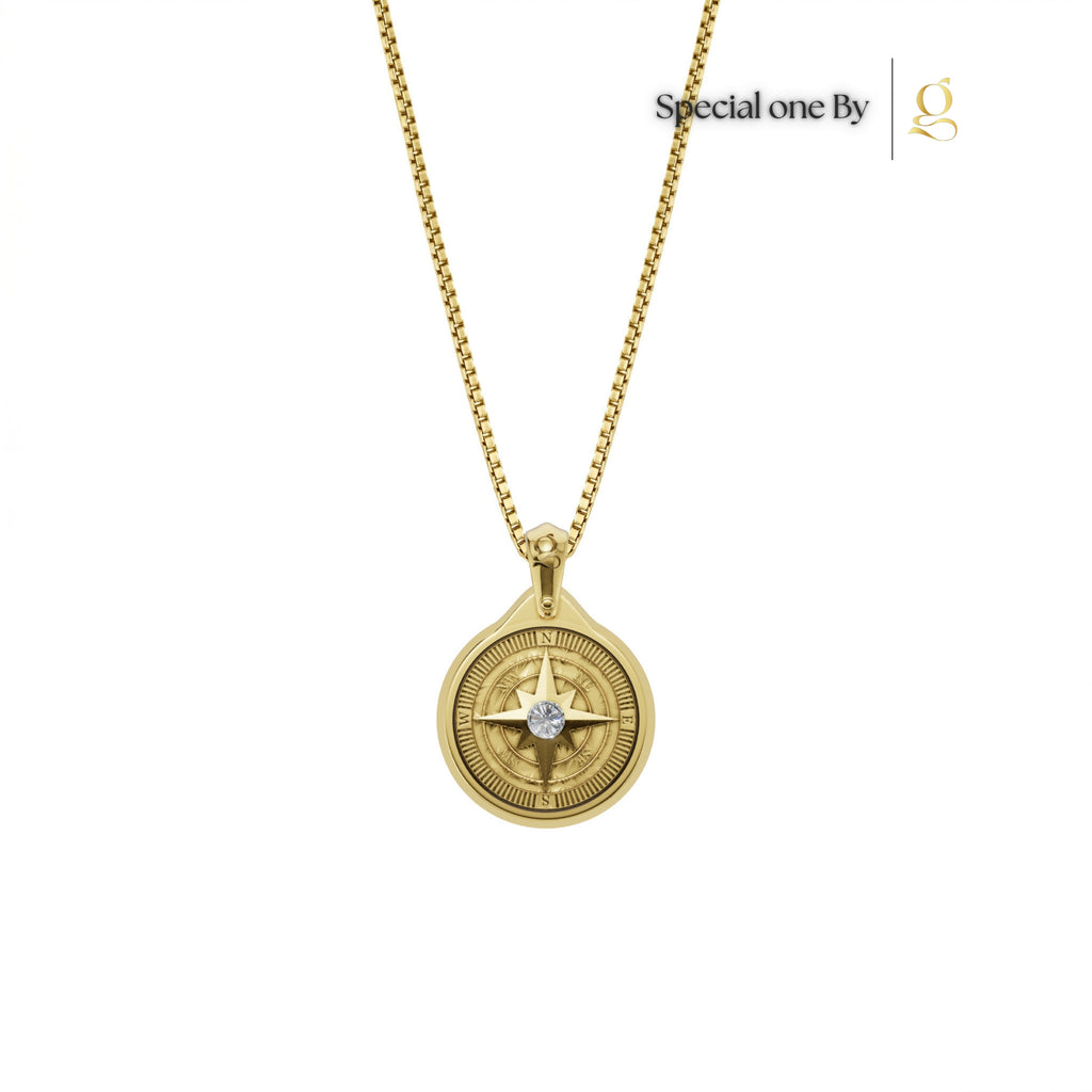 S26® 0.10 Carat Compass Necklace