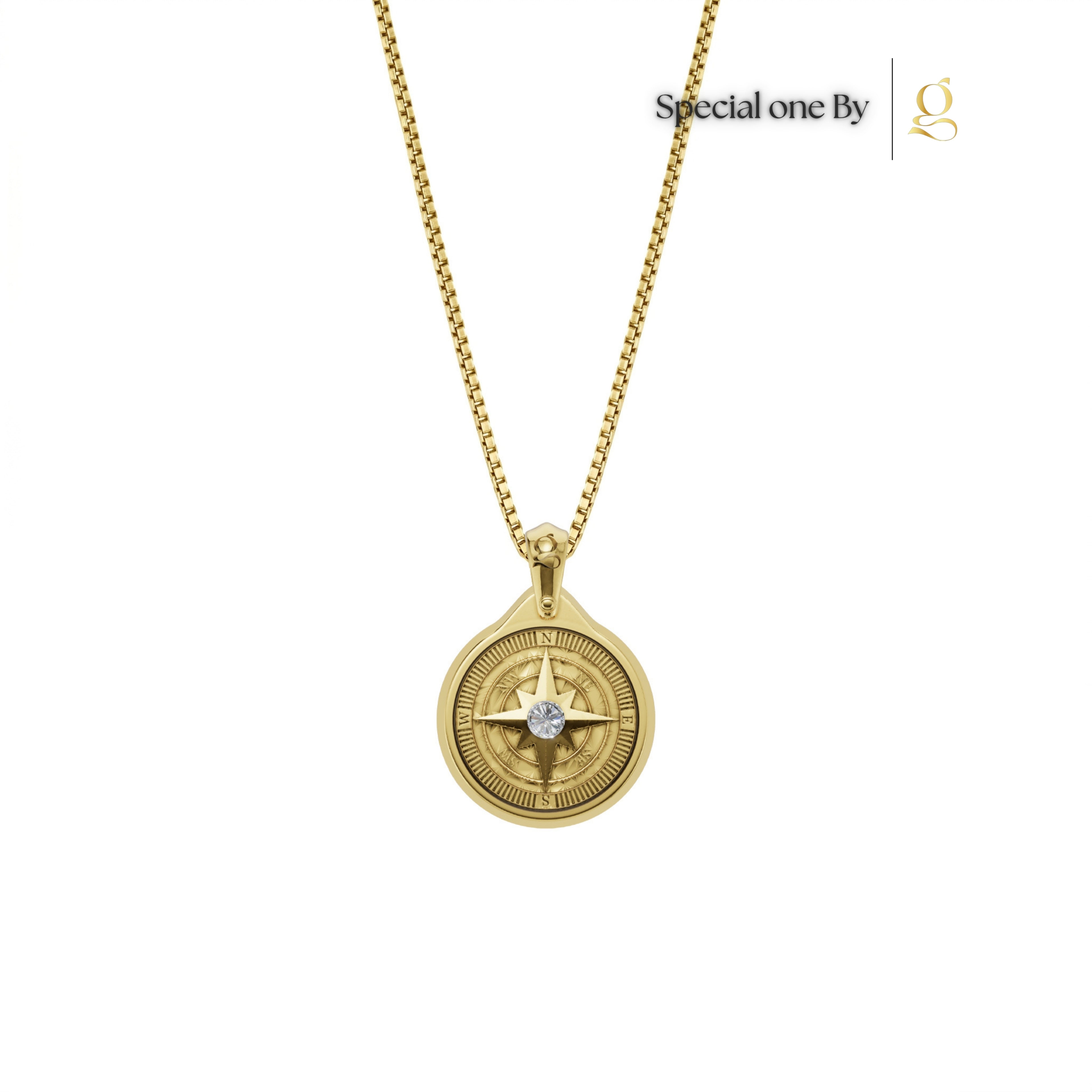 S26® 0.10 Carat Compass Necklace