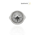 S26® 0.10 Carat Black Diamond Compass Ring