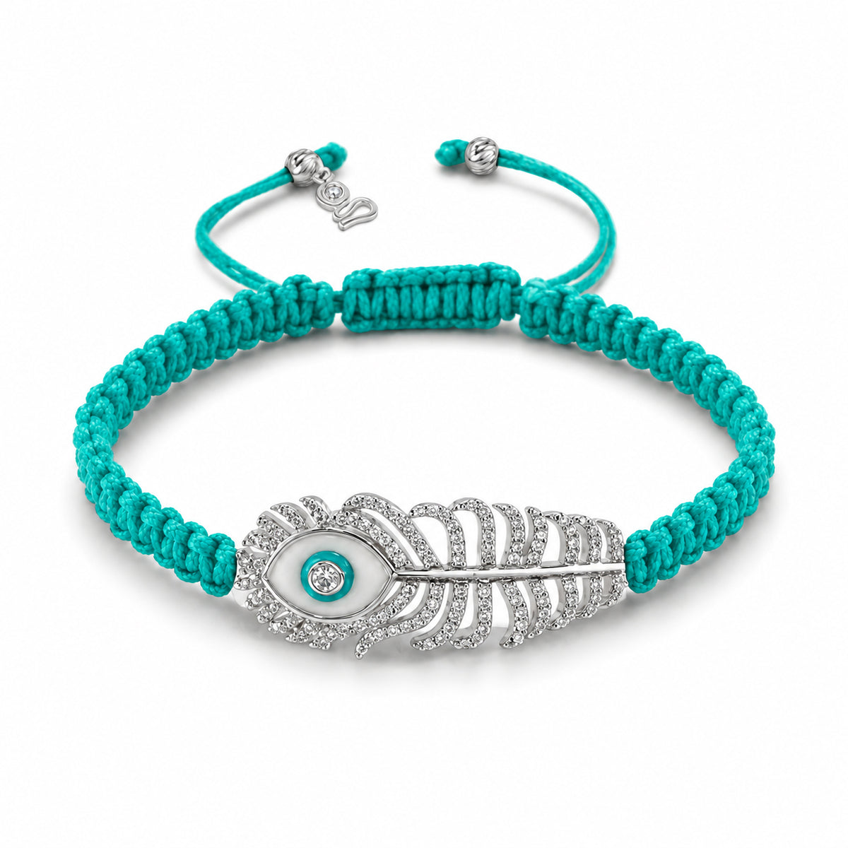 Feather Eye Macrame Bracelet 