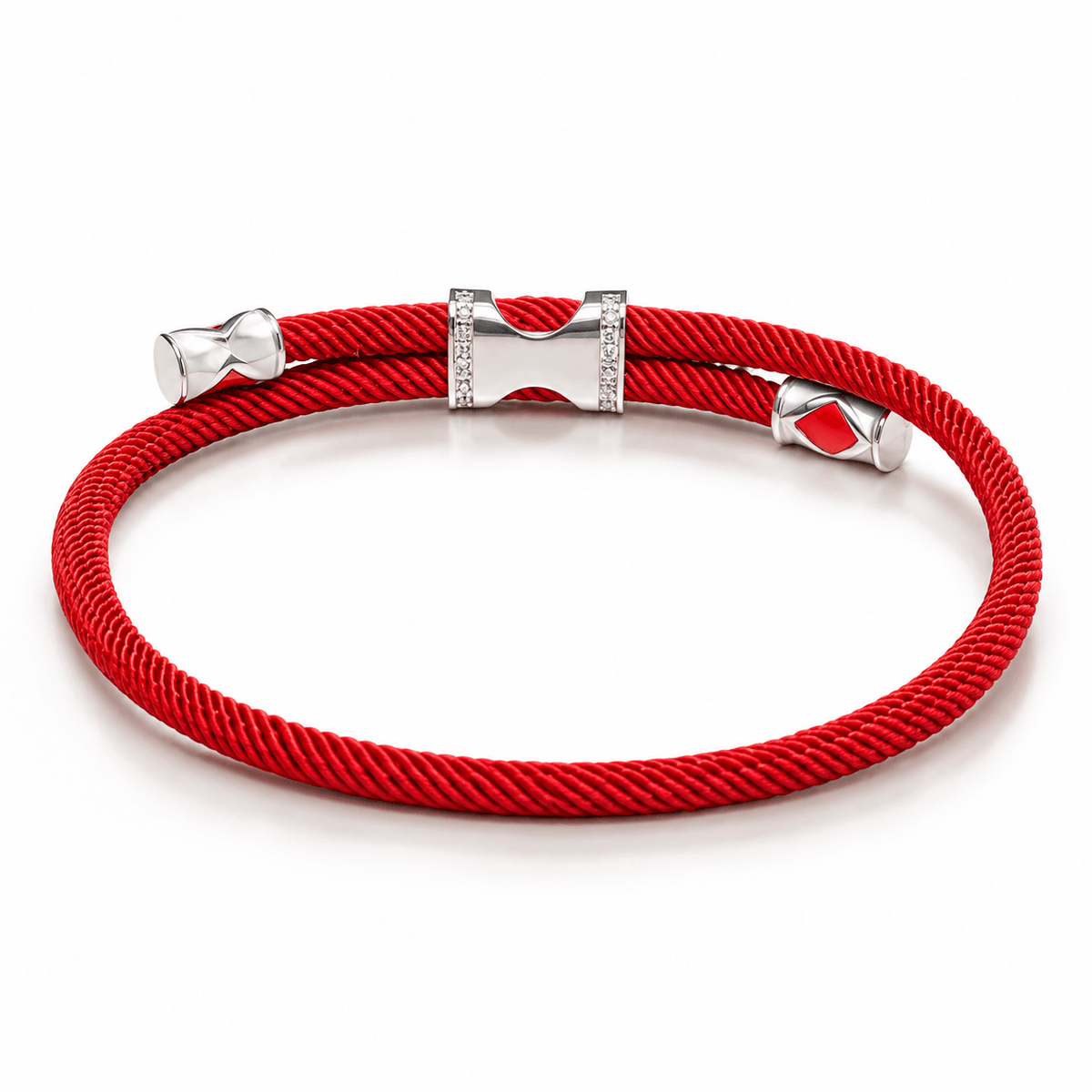 Gosi Silver Lucky Bracelet - Red