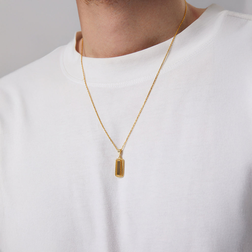 Customizable Spinner Silver Necklace - Small 