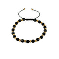 Agate Stone Macrame Silver Bracelet 