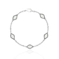 Marquise Blanc 5 Motif Gümüş Bileklik