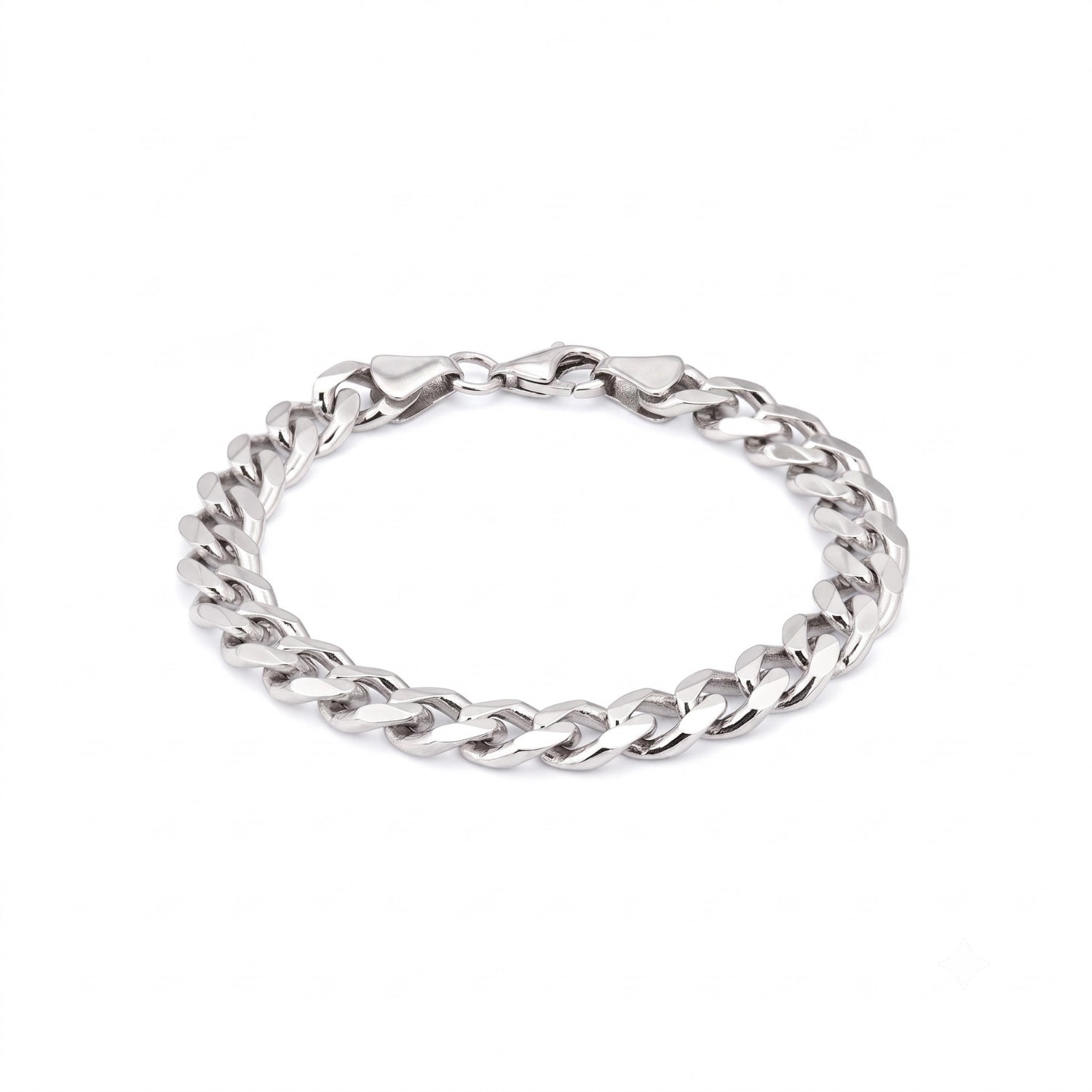 GJ Curb Chain Altın Kaplama Gümüş Bileklik