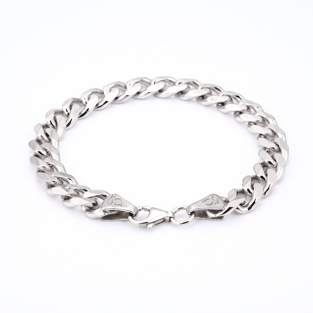 GJ Curb Chain Gümüş Bileklik