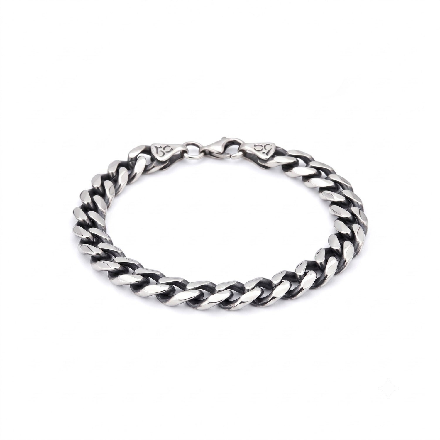 GJ Curb Chain Altın Kaplama Gümüş Bileklik
