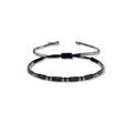 Onyx Bar Black Cord Bracelet