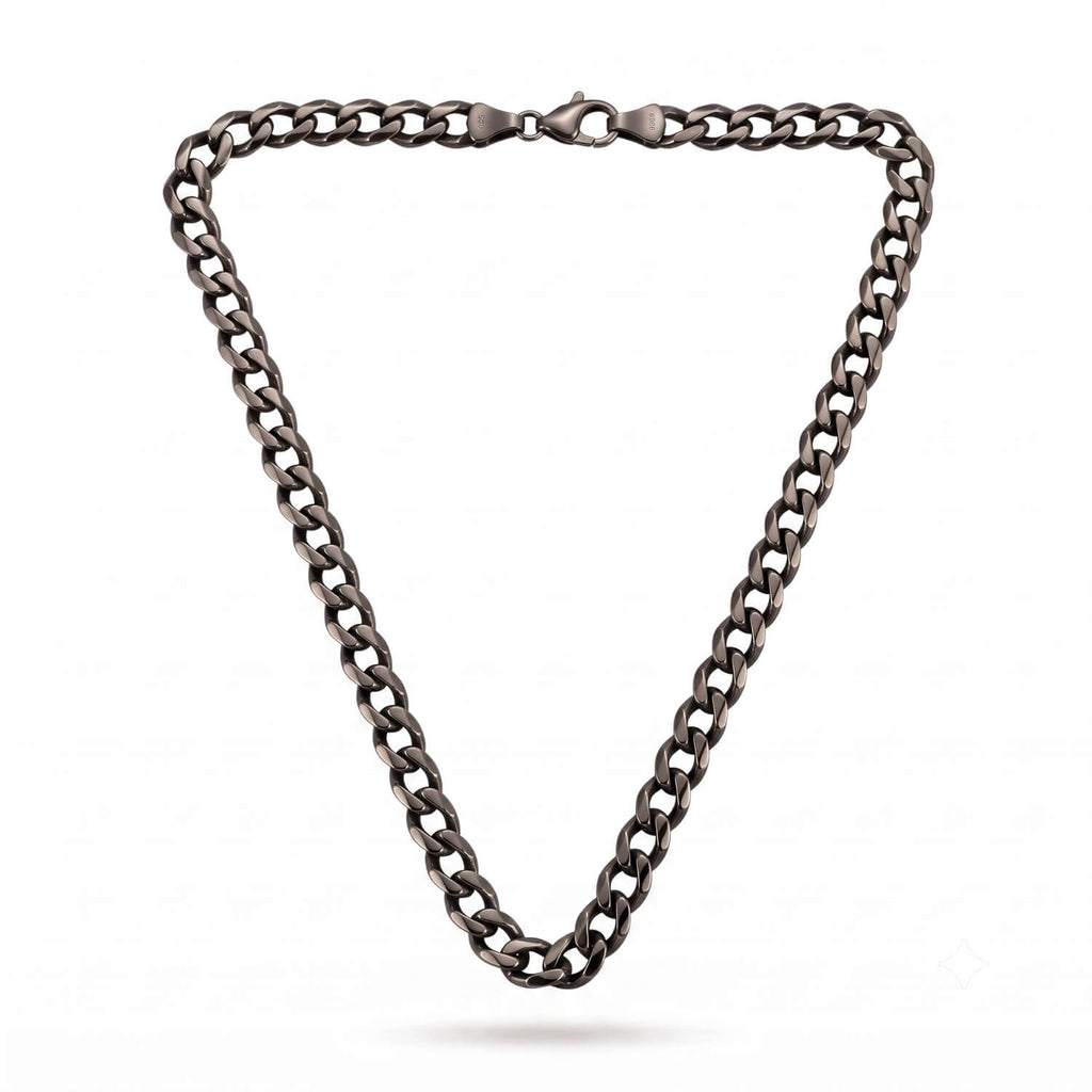 GJ Curb Chain Altın Kaplama Gümüş Kolye