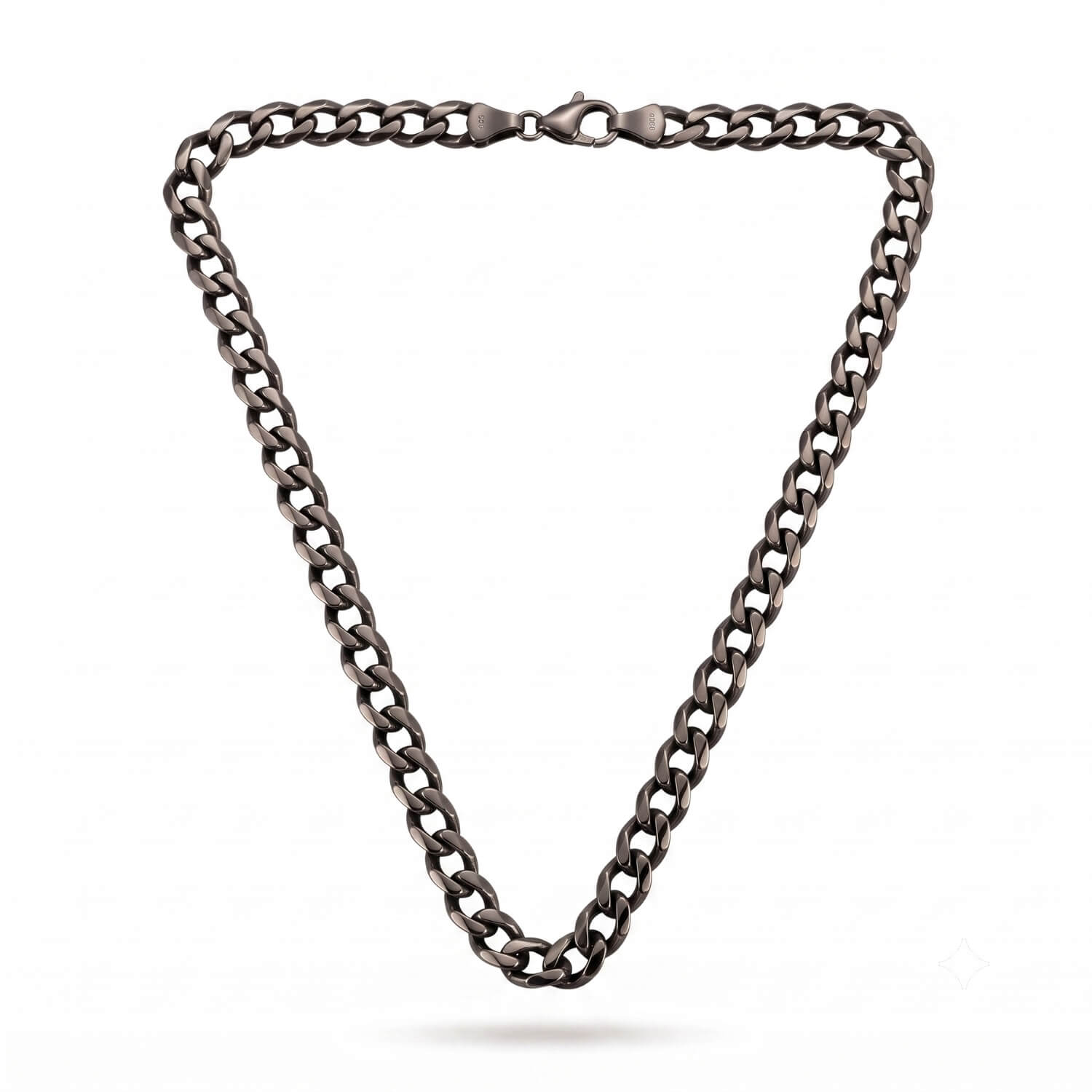GJ Curb Chain Altın Kaplama Gümüş Kolye