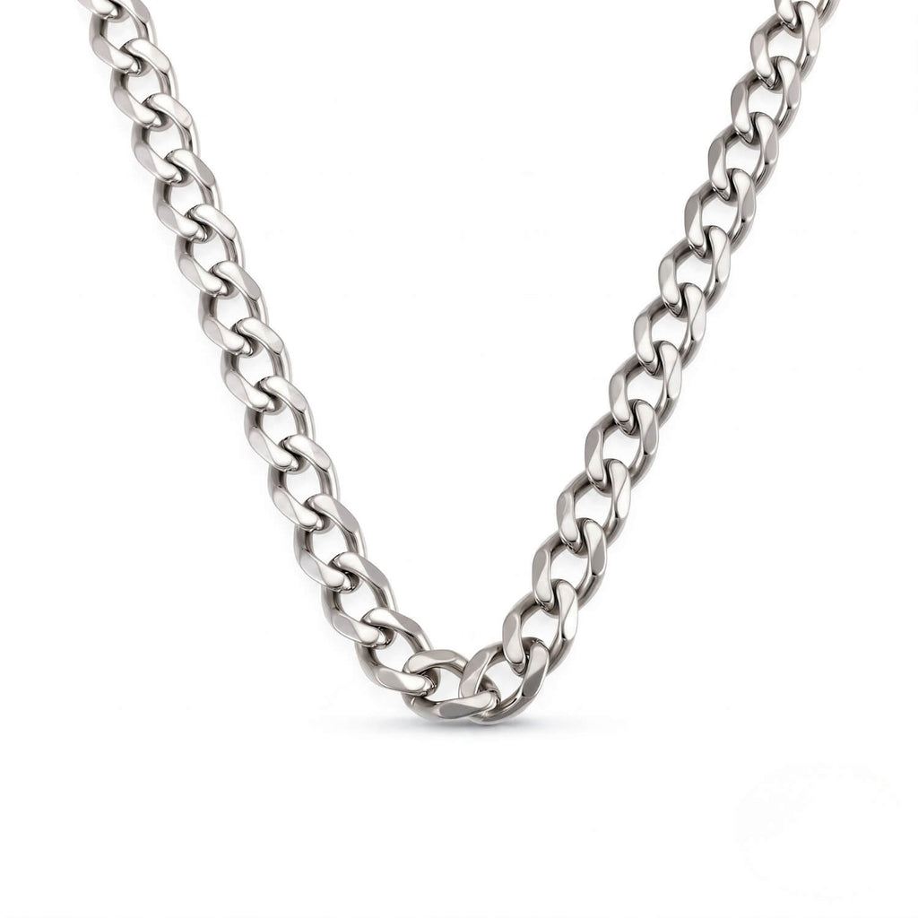 GJ Curb Chain Gümüş Kolye