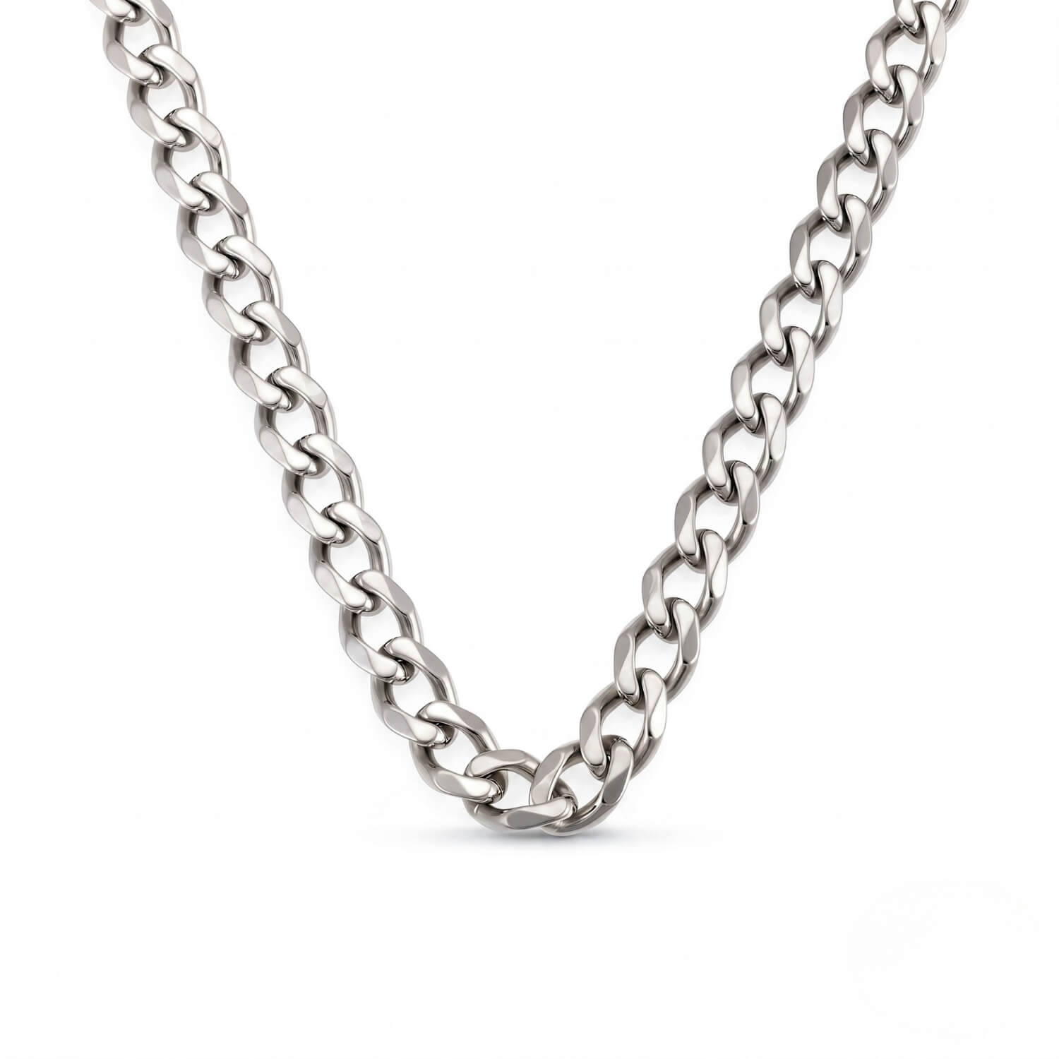 GJ Curb Chain Gümüş Kolye