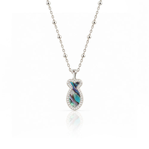 "Mini" Fish Ocean Pearl Silver Necklace