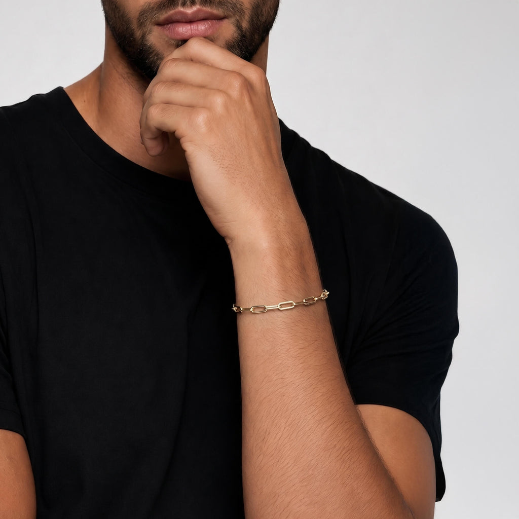 GJ Forse Chain Silver Bracelet 