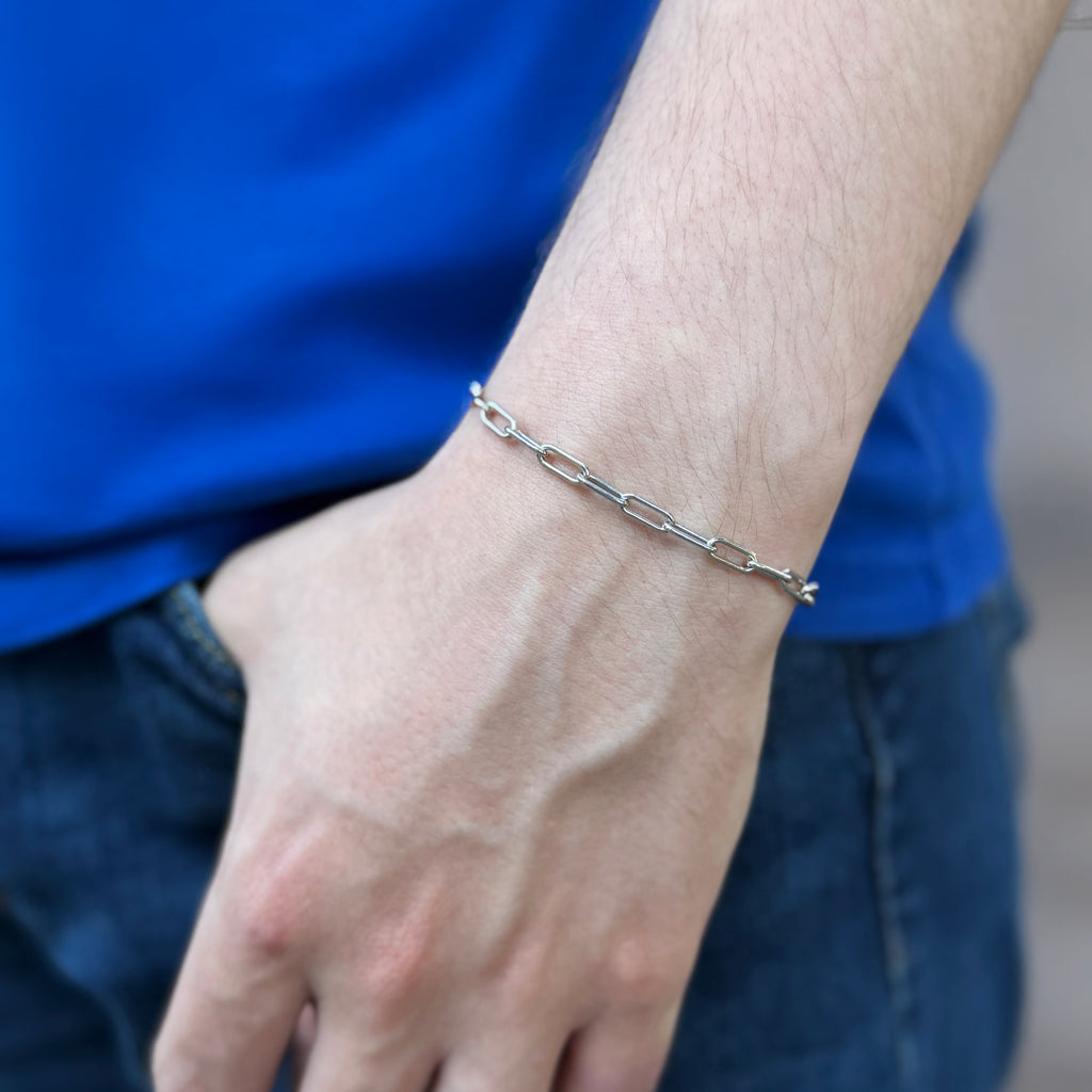 GJ Forse Chain Gümüş Bileklik