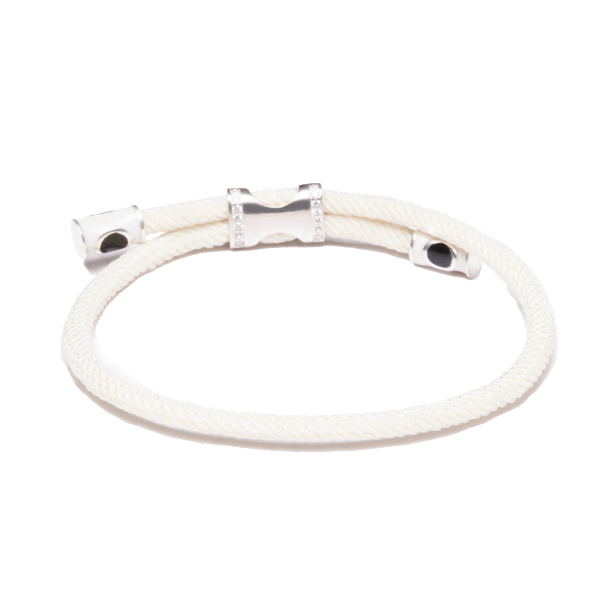 Gosi Gümüş Şans Bilekliği - Beyaz