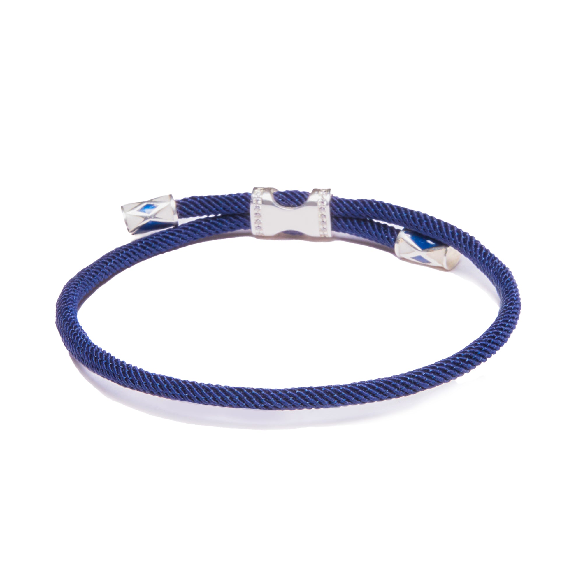 Gosi Gümüş Şans Bilekliği - Lacivert