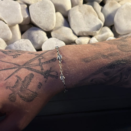 Aslan Figürlü Oksit Gümüş Bileklik