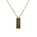 Mixed Egyptian Hieroglyph Gold Plated & Oxidized Necklace