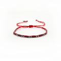 Onyx Bar Red Cord Bracelet