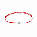Silver Lucky Bracelet with Black Cord Evil Eye Bead
