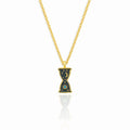 Hourglass "Day" Gold Plated Silver Necklace