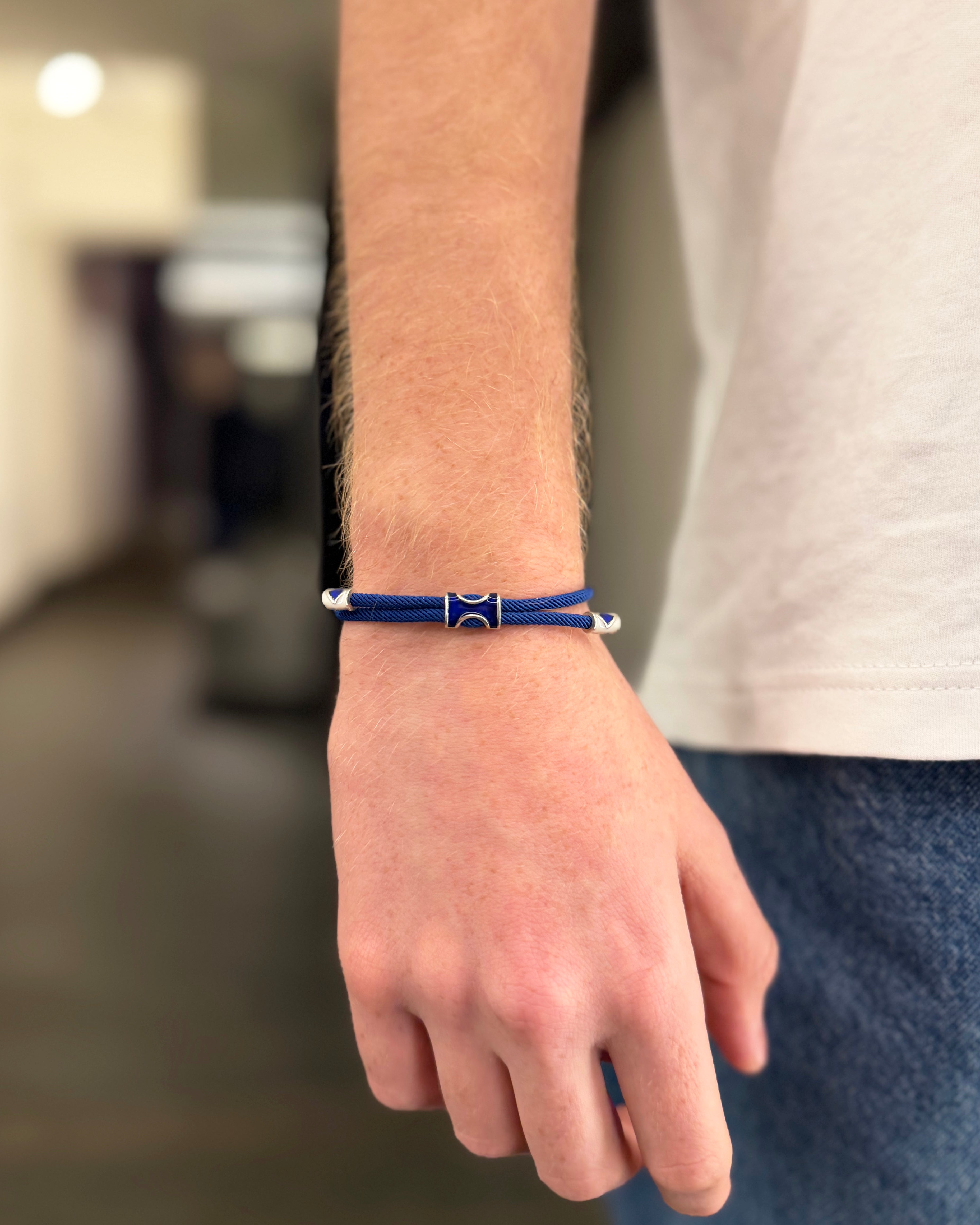 Gosi Gümüş Şans Bilekliği - Lacivert