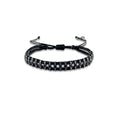 Handwoven Double Band Onyx Bracelet