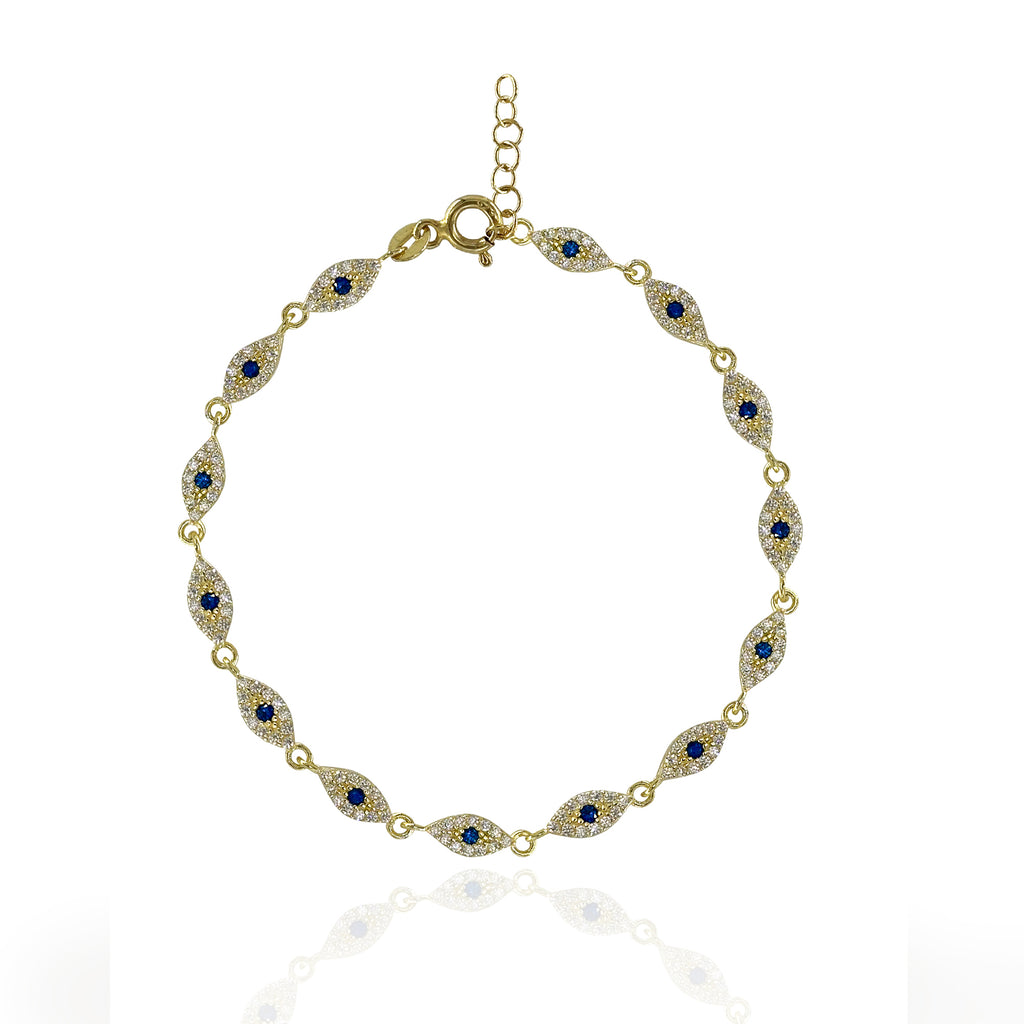 Marquise Eye Silver Bracelet 