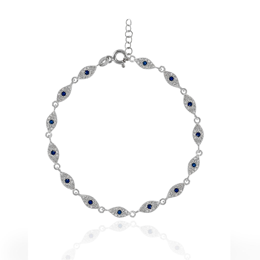 Marquise Eye Silver Bracelet 