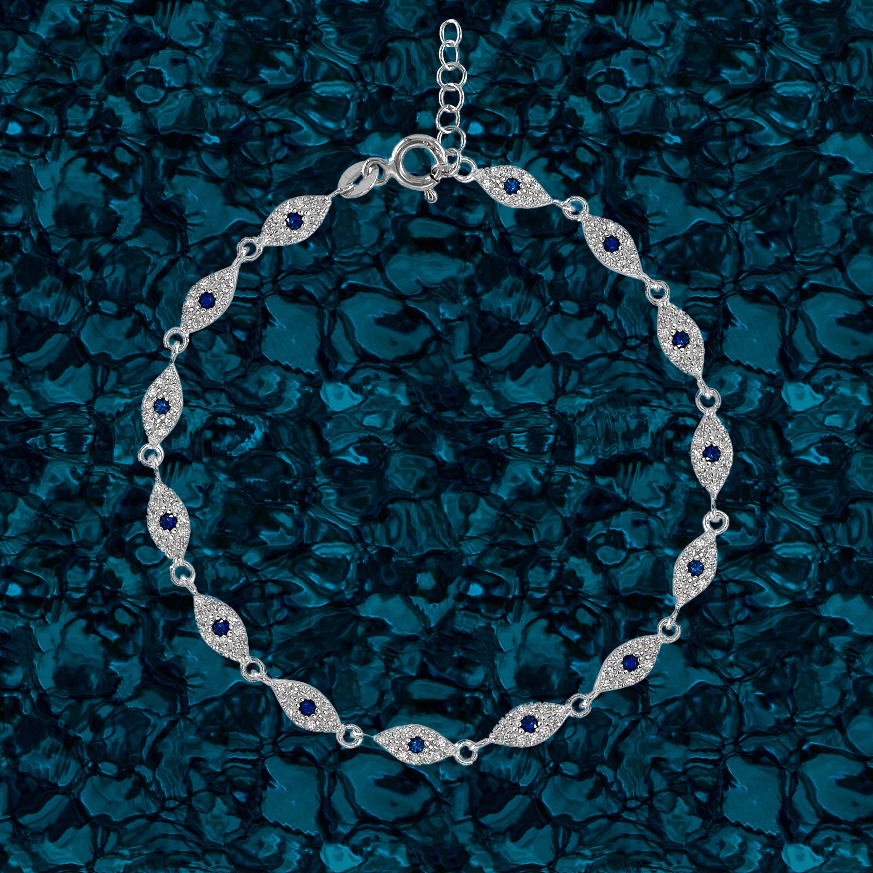 Marquise Eye Silver Bracelet 