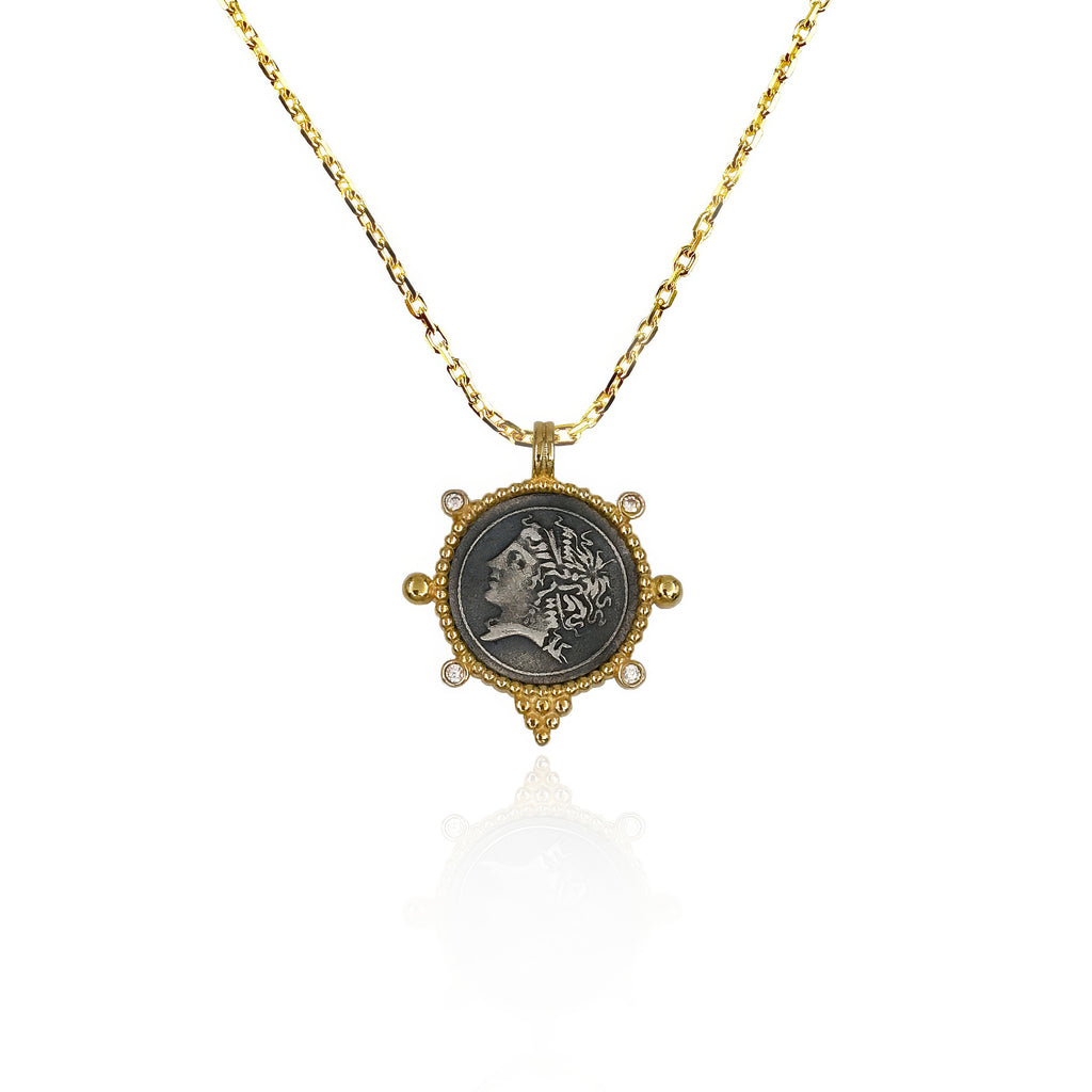 Vintage Coin Antik Gümüş Kolye