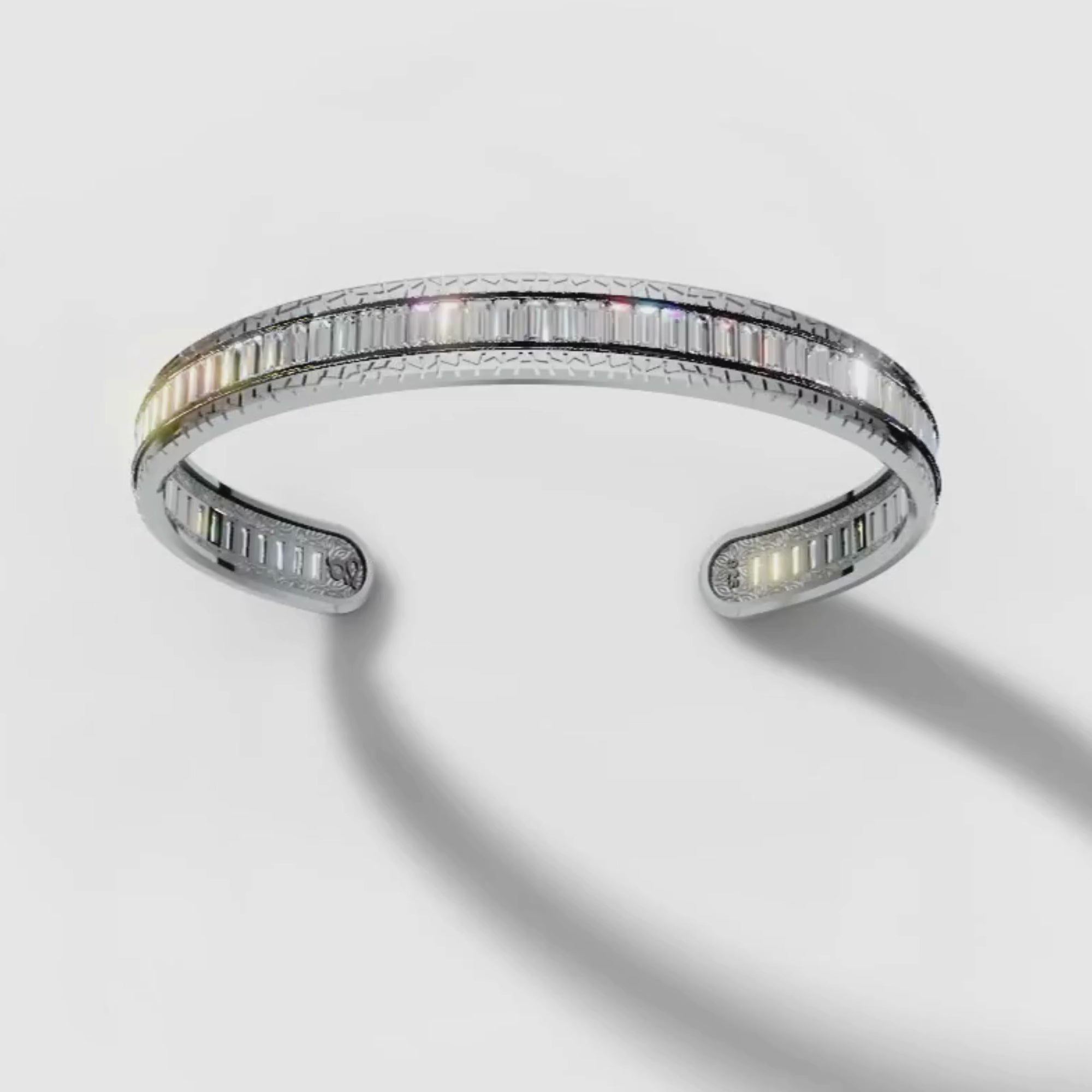 Snake Skin Design Silver Cuff Bracelet