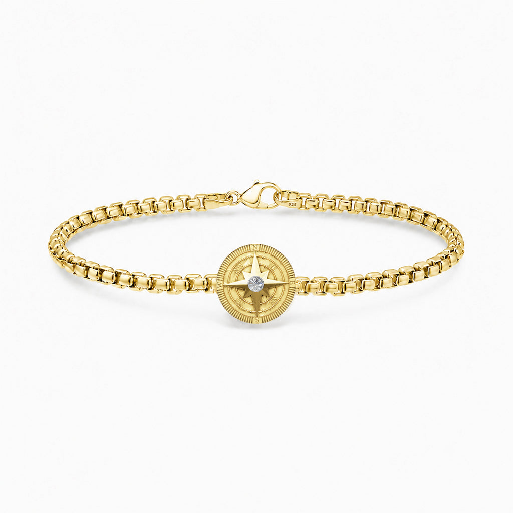 S26® 0.10 Carat Diamond Compass Chain Bracelet