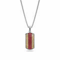 Moissanite Small Frame Pavé Tag Silver Necklace