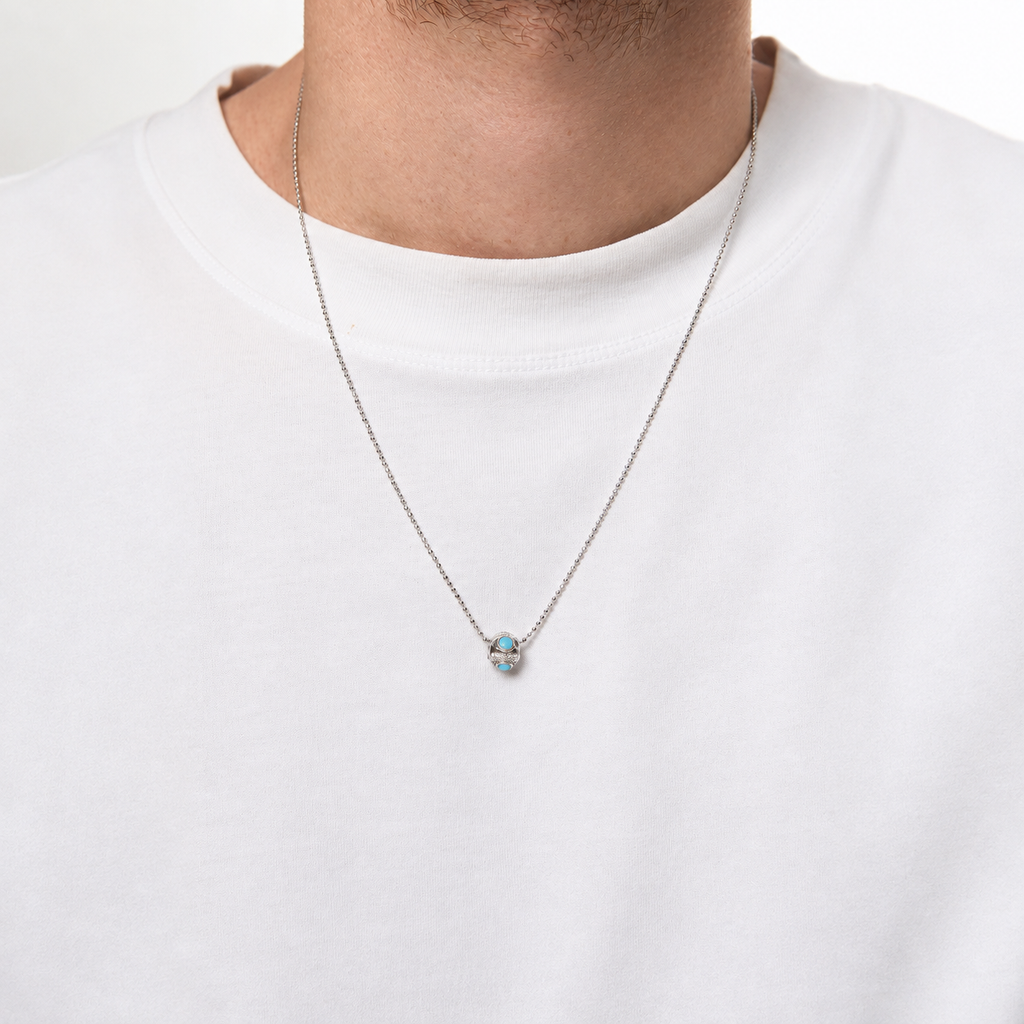 G-Ball Turquoise Silver Necklace