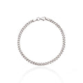 GJ Curb Chain Thin Gümüş Bileklik