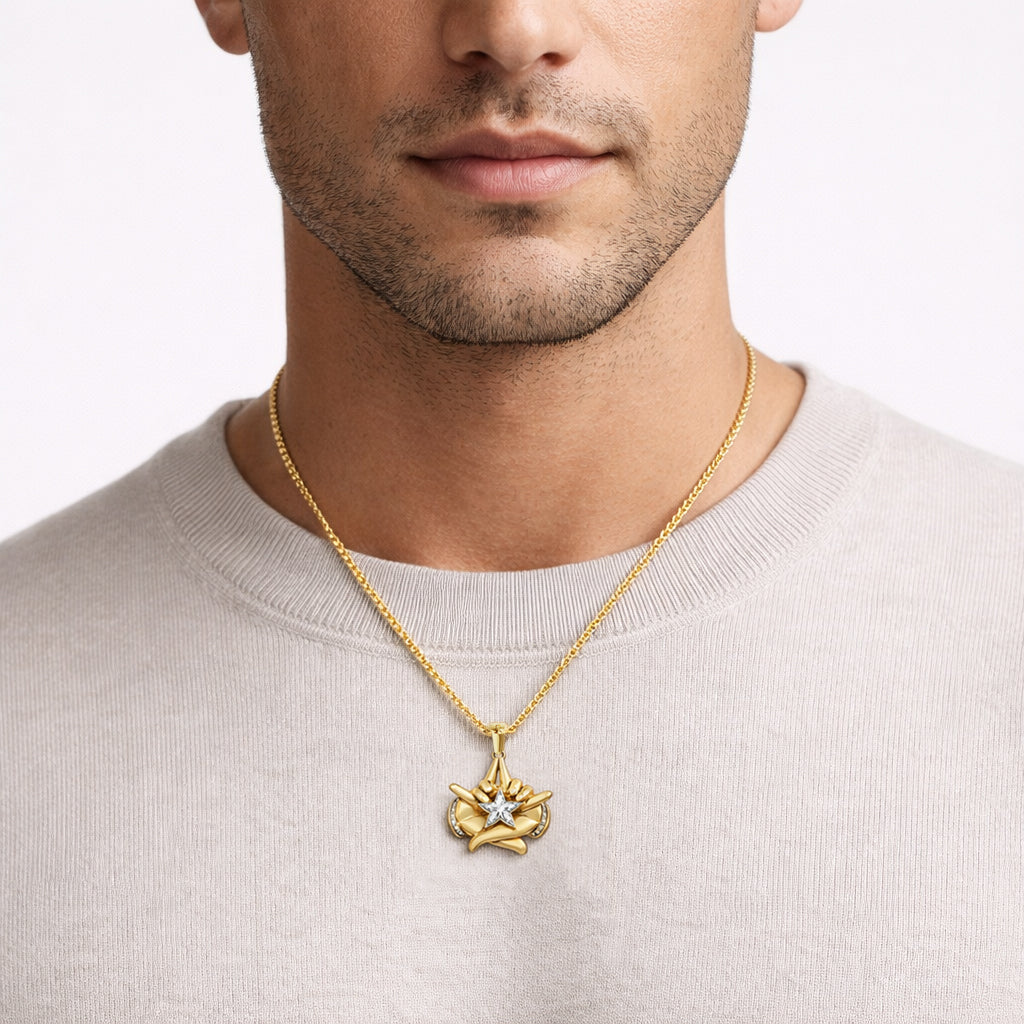 Starboy Altın Kaplama Gümüş Kolye