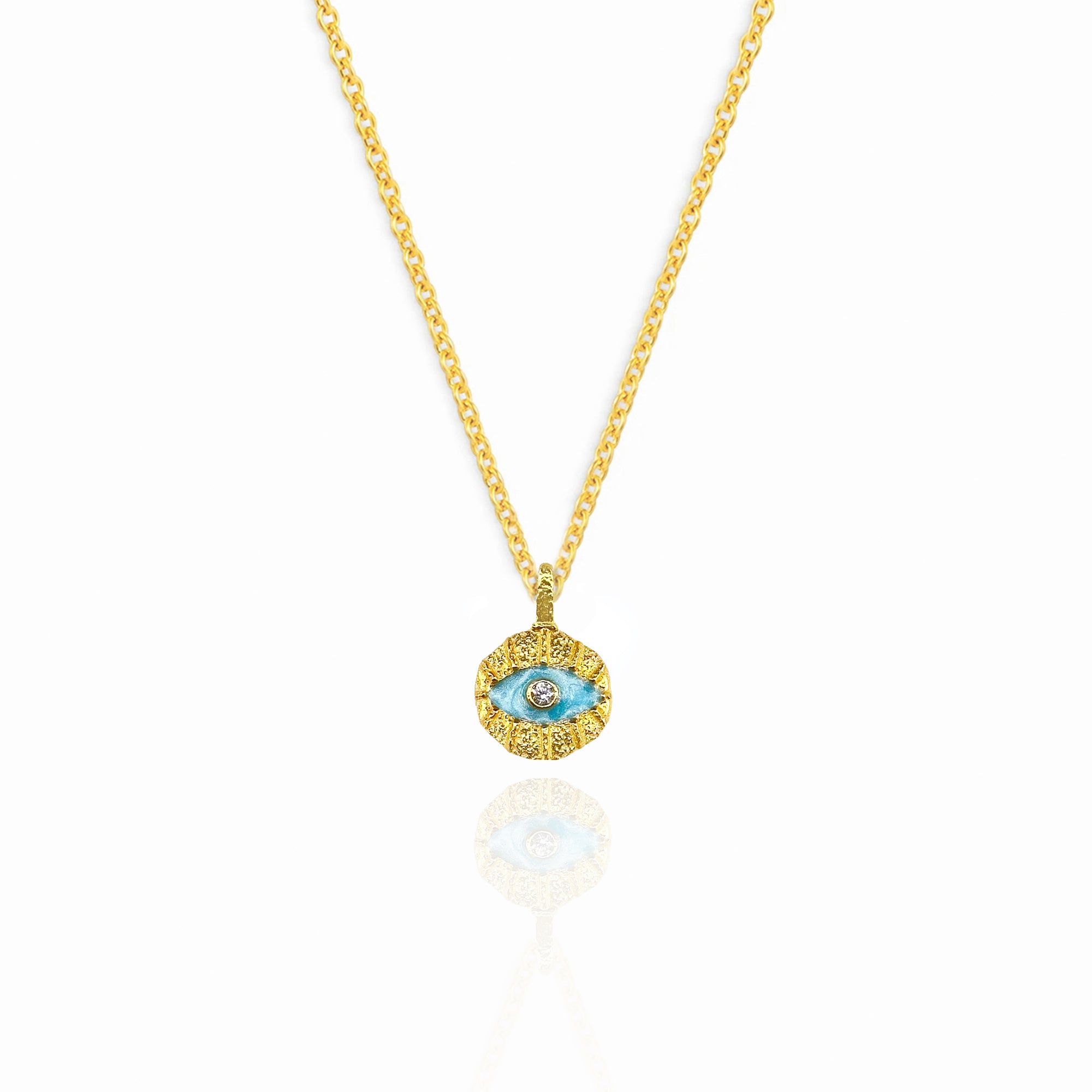 Mineli İstiridye Göz Kolye