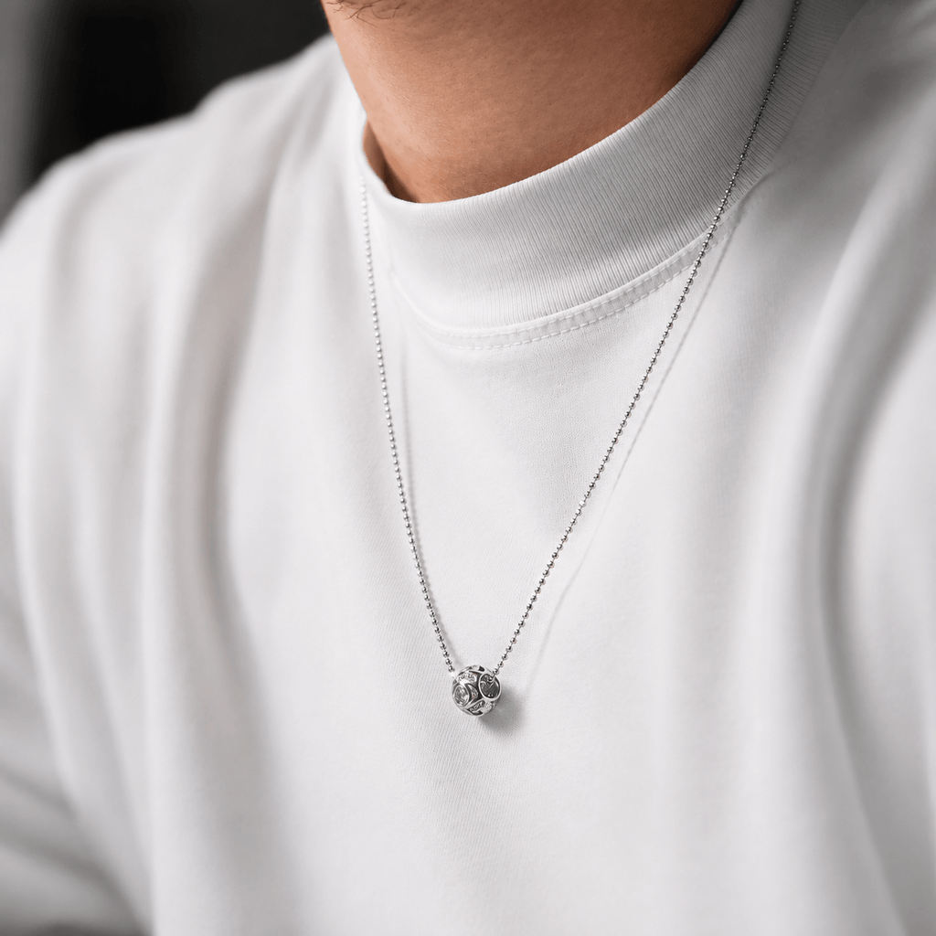 G-Ball Zircon Silver Necklace
